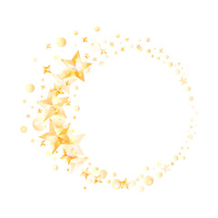 Vector illustration of golden stars and bright highlights