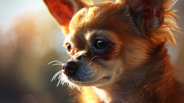 a Chihuahua's coat in a hyperrealistic image.