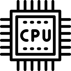 Cpu Vector Icon Design Illustration