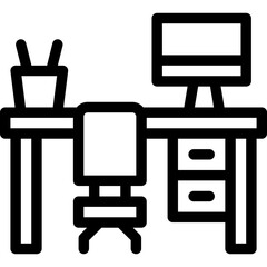 Workplace Vector Icon Design Illustration