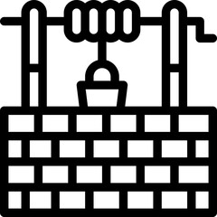 Water Well Vector Icon Design Illustration