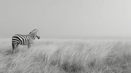 Foto op Canvas Zebra background. Ai © Karen