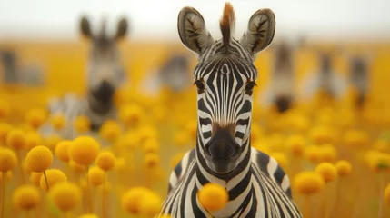 Rolgordijnen Zebra background. Ai © Karen