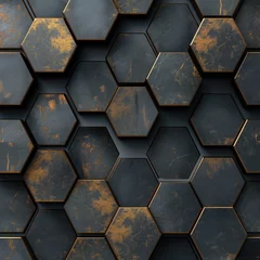 Tapeten Texture Hexagon wallpaper. Ai © Karen