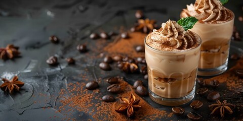 Exquisite Coffee-Infused Dessert Masterpieces Layered in Elegant Glassware
