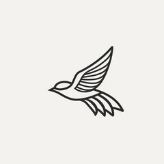 Obraz premium Logo minimalistic Flying birds. AI