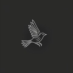 Obraz premium Logo minimalistic Flying birds. AI