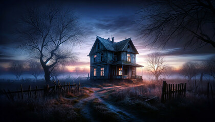 lonely abandoned house