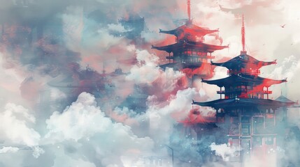 Drifting Cloud Pagodas: Levitating Spiritual Havens and conceptual metaphors of Levitating Spiritual Havens