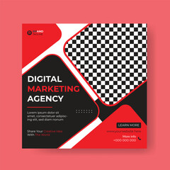 Digital marketing live webinar social media post template.