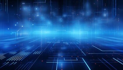 Naklejka premium Modern hi-tech background. Blue futuristic background. Digital concept background.