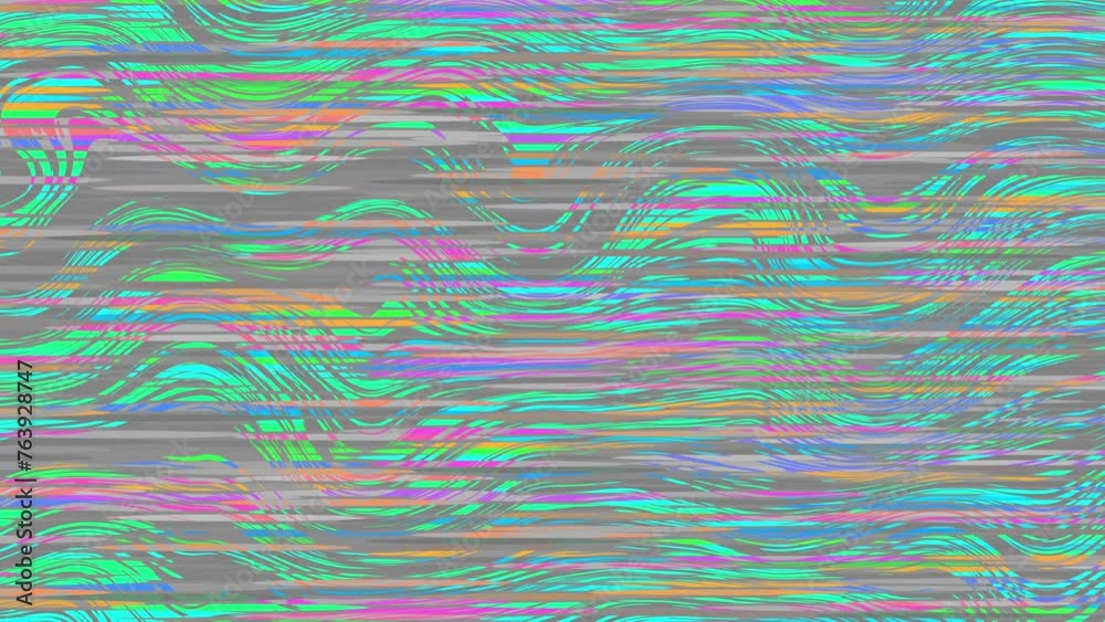 Leinwandbilder old retro tv - static tv black and white noise caused by bad signal reception. loop animation