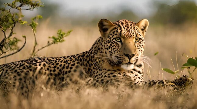 Stealth and Precision Unveiled: Capturing the Hunting Leopard in Action