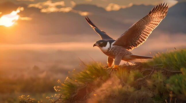 Breathtaking Falcon Dive: Capturing the Peregrine Falcon in Action