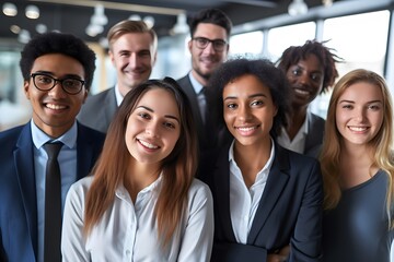 Fototapeta premium Multiethnic office team