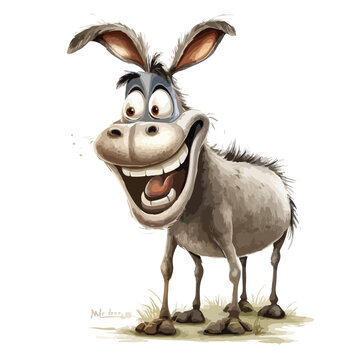 Humorous Donkey Clipart