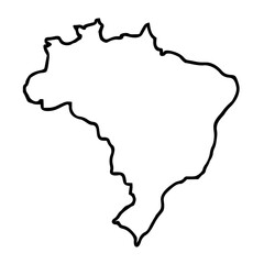 Fototapeta premium Brazil detailed map design