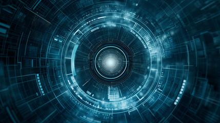 abstract background futuristic glowing circular device