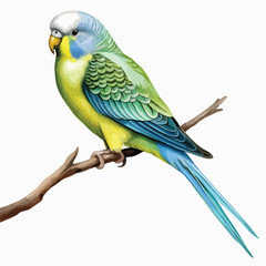 Parakeet Clipart isolated on white