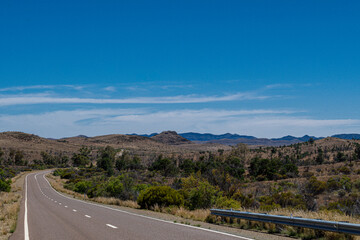 Desert Road Stretching into Distance