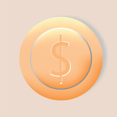 dollar icon. vector illustration