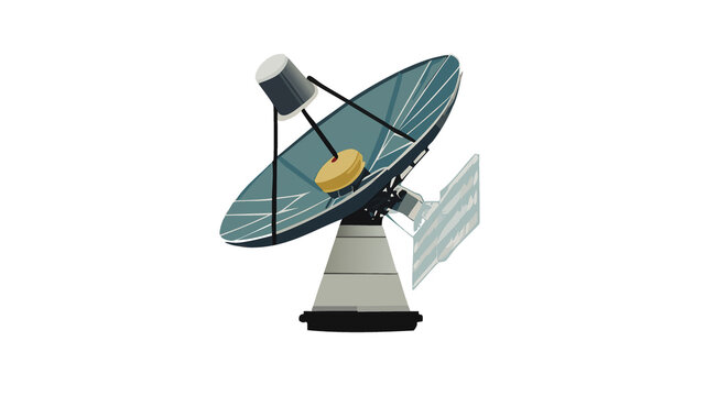 illustrazione di antenna parabolica per telecomunicazioni