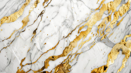 Elegant white marble texture with striking gold veins.
