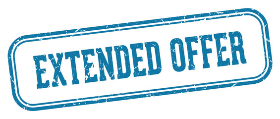 extended offer stamp. extended offer rectangular stamp on white background