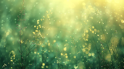 green grass and sunlight