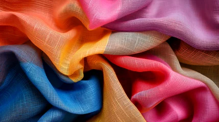 Foto op Plexiglas Tela de lino con colores vivos © VicPhoto
