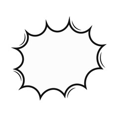 Cartoon speech bubble conversation talk cloud bubble illustration vector