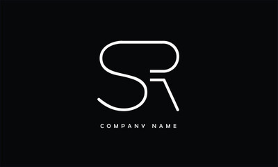 SR, RS, S, R Abstract Letters Logo Monogram