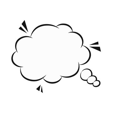 Cloud speech bubble comic communication illustration vector