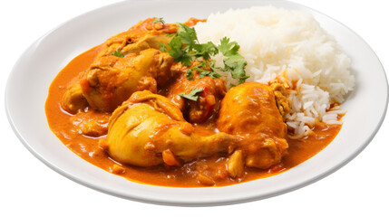 Flavorful Chicken Curry Dish on transparent background