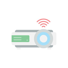 Flat Color Projector vector icon