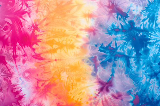 Farbenfrohes Batikmuster: Kreativer Hintergrund mit ethnischem Flair © Lake Stylez