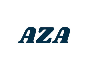 AZA logo design vector template