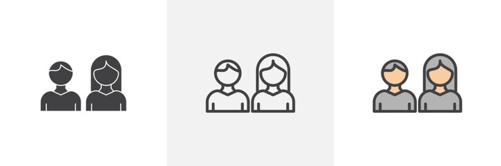 Romantic Couple Interaction Icons. Man and Woman Relationship and Affection Symbols