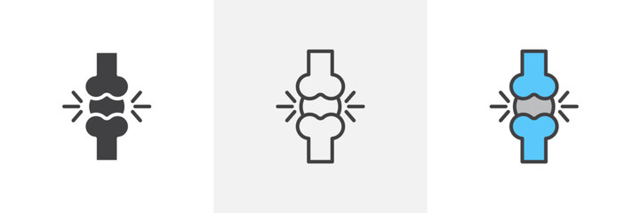 Herniated Disc and Spinal Health Icons. Vertebral Anatomy and Back Condition Symbols
