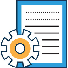Writing Sheet Vector Icon which can easily modified