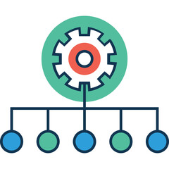 Hierarchy Settings Vector Icon which can easily modified
