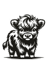 Highland Cow, Baby Cow SVG, Cow Head SVG, Cow Face Clipart SVG, Highland Heifer SVG, Flower Cow SVG, Cute Highland Cow