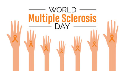 world Multiple Sclerosis day observed every year in May 30. Template for background, banner, card, poster with text inscription.