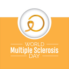 world Multiple Sclerosis day observed every year in May 30. Template for background, banner, card, poster with text inscription.