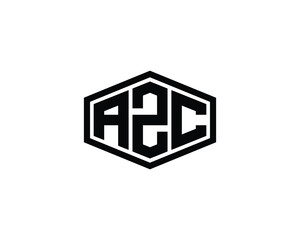 AZC logo design vector template