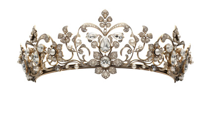 Exquisite Festoon Crown on transparent background