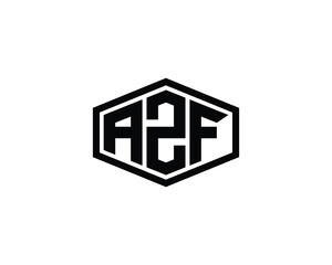 AZF logo design vector template