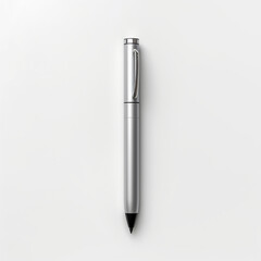 minimal design chrome pen on white back ground ar сreated with Generative Ai