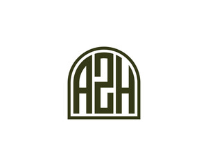 AZH logo design vector template
