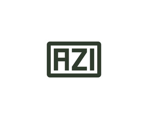 Obraz premium AZI logo design vector template